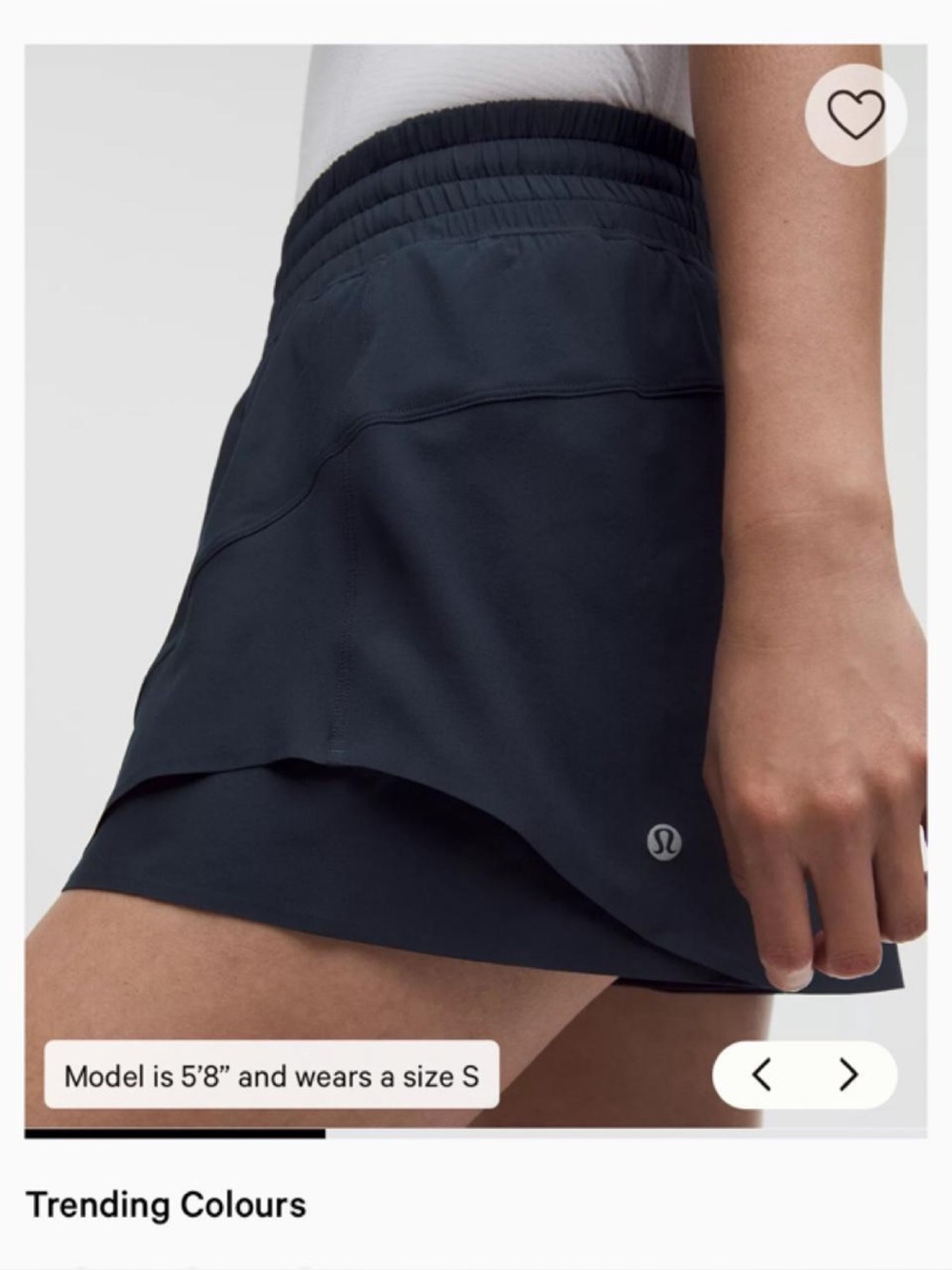 lululemon athletica Women's Black Athletic Skort